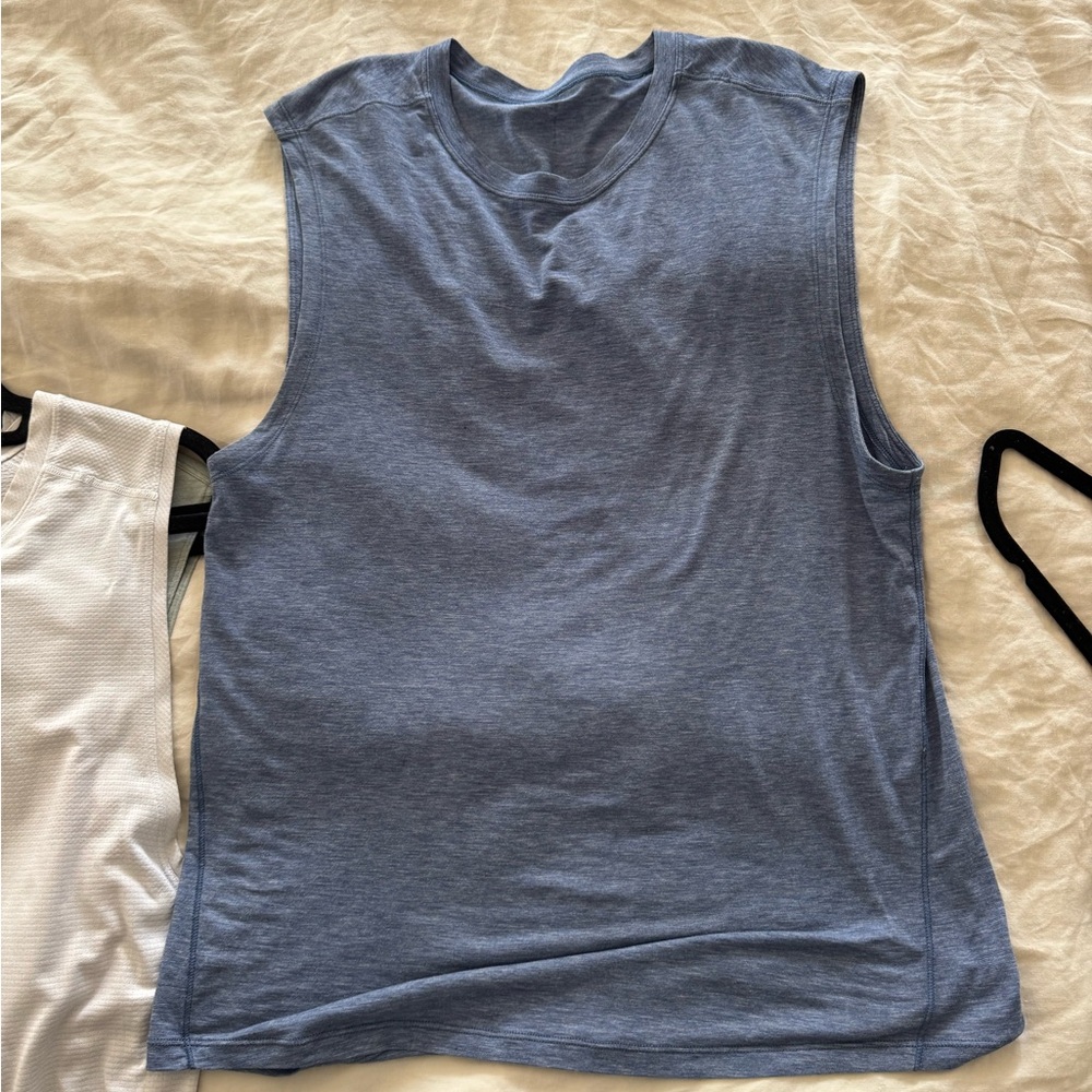 Blue Sleeveless Athletic Top